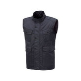 Gilet DARIO, un gilet multitasca con paraschiena CE. Colore blu scuro. Di TUCANO URBANO.